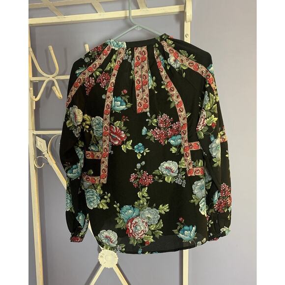 Tolani Collection Printed 3/4 Sleeve Top with Korean romantic princess cs/sm - Picture 1 of 4